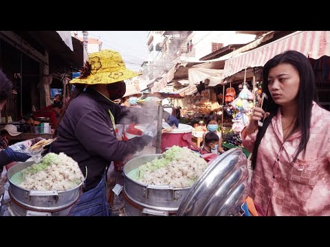Morning Market Scenes - Amazing Market Food At Samaki Market(Phsar Samaki) Russey Keo - Phnom Penh
