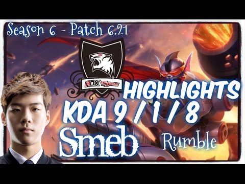 ROX Smeb RUMBLE Top HIGHLIGHTS - Patch 6.21 KR Ranked
