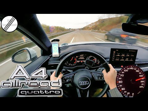 2022 Audi A4 40 TDI B9 Allroad Top Speed German Autobahn POV
