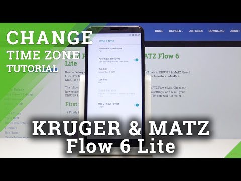 How to Set Current Date & Time on KRUGER & MATZ Flow 6 Lite - Today’s date / Time Region