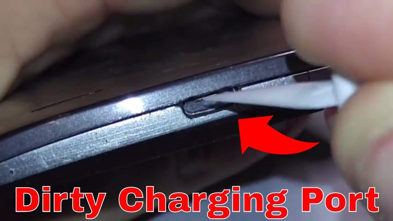 How to clean a dirty phone charging port