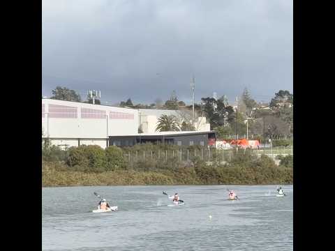 Flat water race 10k #surfski #kayak #fitnessmotivation #newzealand