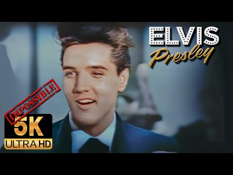 Elvis Presley AI 5K Colorized / Hard Restore - Stuck on You 1960