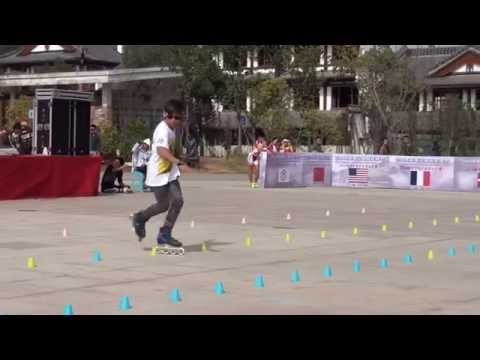 Lai Hsu Chieh 2rd -Wuyishan International Roller Skating Open Classic Slalom Junior Men 2014