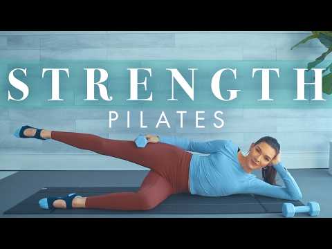 Workout with Weights on the Mat // Pilates Inspired Exercises for Posture & Strength