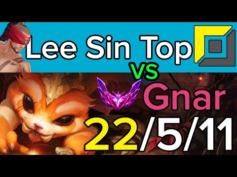 Lee Sin Top vs Gnar Master EUW 22/5/11
