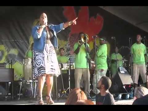 FREE AGENTS BRASS BAND feat. TONYA BOYD-CANNON live at New Orleans Jazz Fest 2013