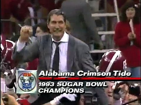 1993 Sugar Bowl Highlights - Bama Defeats Miami Hurricanes