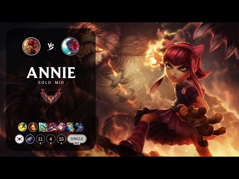 Annie Mid vs Yone - KR Grandmaster Patch 13.4