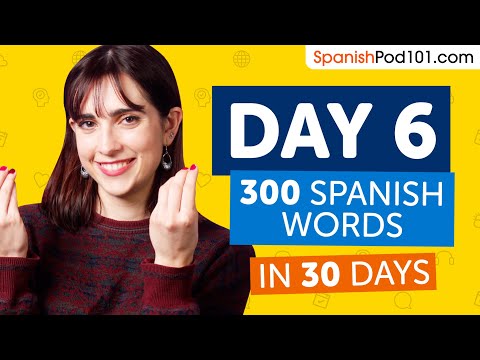 Day 6: 60/300 | Learn 300 Spanish Words in 30 Days Challenge
