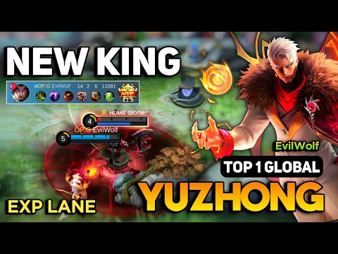 EXP LANE! Yu Zhong Best Build 2023 [ Yu Zhong Top 1 Global Gameplay ] Evilwolf - Mobile Legends