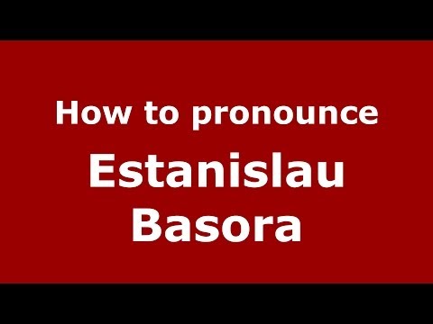 How to pronounce Estanislau Basora (Spanish/Spain) - PronounceNames.com
