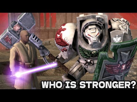 1 Terminator (Warhammer 40K) vs 4 Jedi (Star Wars) - Who will Survive?