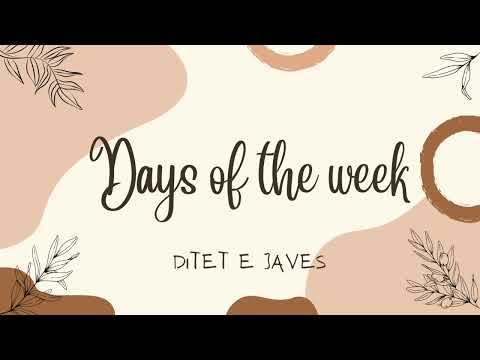 Ditët e javës - Days of the week. (Shqip-Anglisht)
