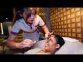 ASMR Korean Body Wash And Full Service Barbershop Massage With Nose Hair Removal