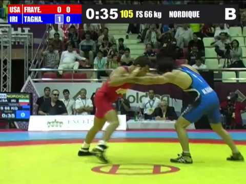 Mehdi Taghavi (Iran) vs Jared Frayer (USA) 66kg 2012 Freestyle World Cup
