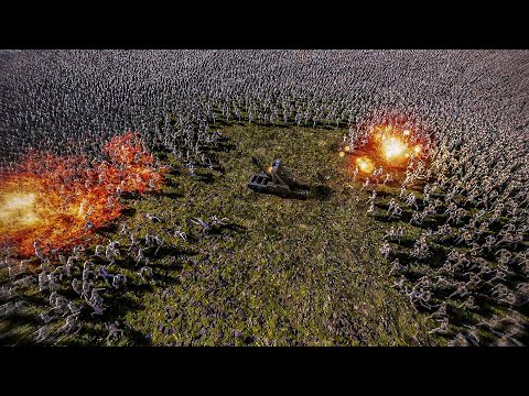🔥😈 SUPER FIREBALL CATAPULT SURROUNDED BY 1 MILLION ZOMBIES | Ultimate Epic Battle Simulator 2 🔥😈