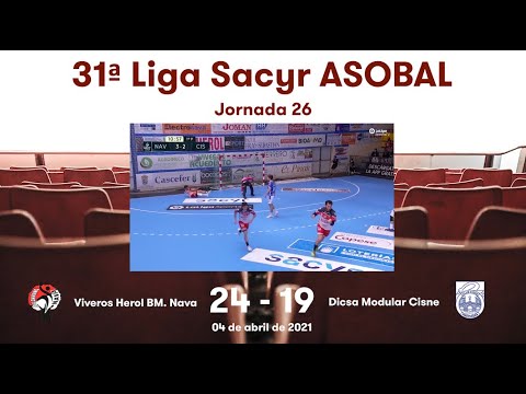 31ª Liga Sacyr ASOBAL J26: Viveros Herol BM. Nava - Dicsa Modular Cisne 24-19