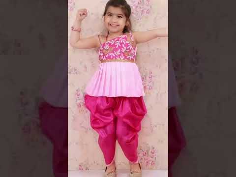 8 pieces silk girls dhoti set, 6 months - 10 years