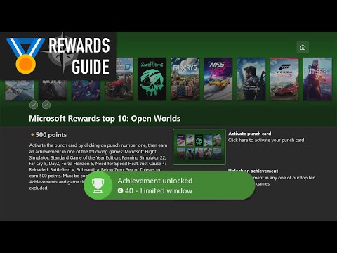 Microsoft Rewards Top 10: Open Worlds Punch Card Rewards Guide on Xbox - Unlock an Achievement