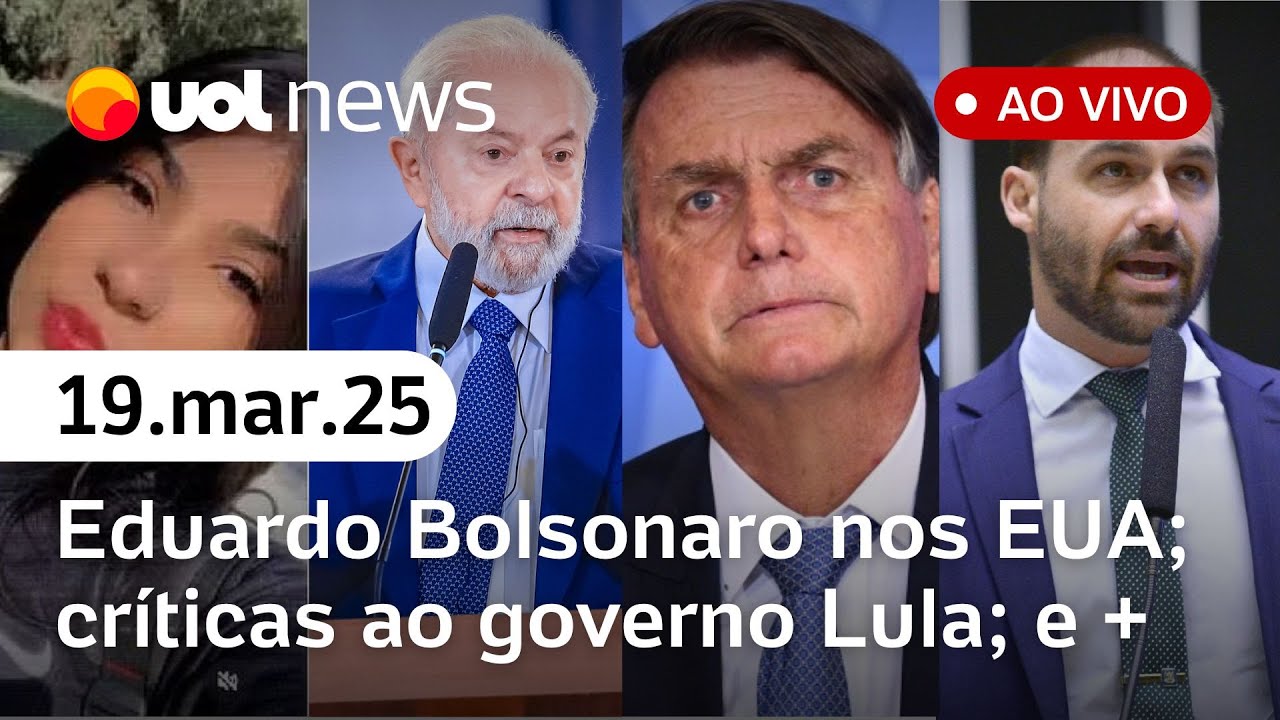 Eduardo Bolsonaro no EUA; Nunes critíca Lula;  Caso Vitória; julgamento de Bolsonaro e + | UOL News