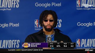 PostGame Interview | Anthony Davis on if he'll actively recruit LeBron James to return to Lakers