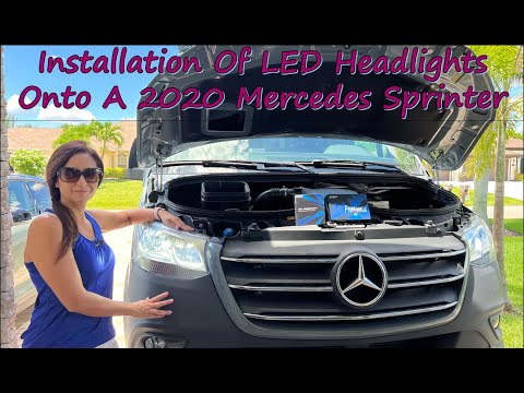 Installation Of Upgraded LED Headlights Onto A 2020 Mercedes Sprinter Van /Thor Sanctuary B-Class RV