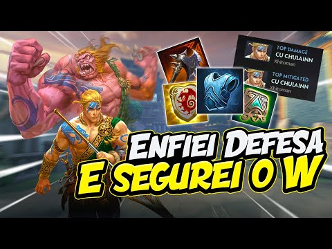 ENFIEI DEFESA E SEGUREI O W! CUCHULAINN SOLO - ⚡ Smite BR Conquista