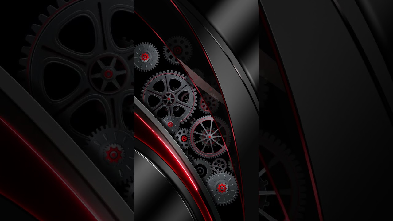 Luxury curve red black gears