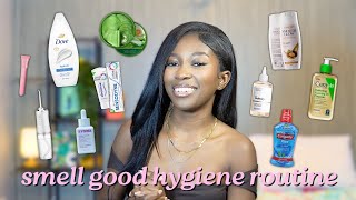 MY HYGIENE ROUTINE 🚿🫧⊹| *how to smell good everyday* hair, skin, shower routine and oral care.