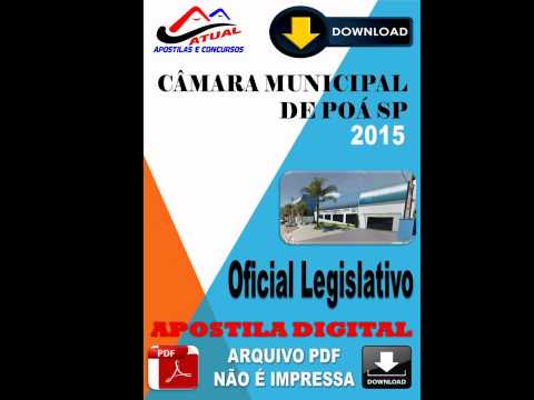 Apostila Digital Concurso Camara Municipal de Poa SP Oficial Legislativo 2015
