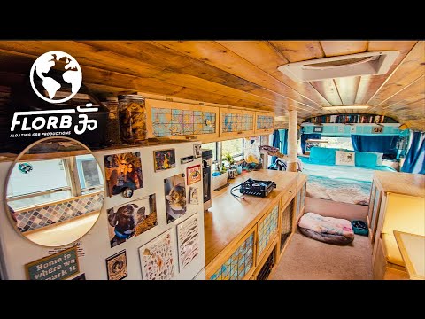 Spacious DIY School Bus Conversion makes Life on the Road a Breeze
