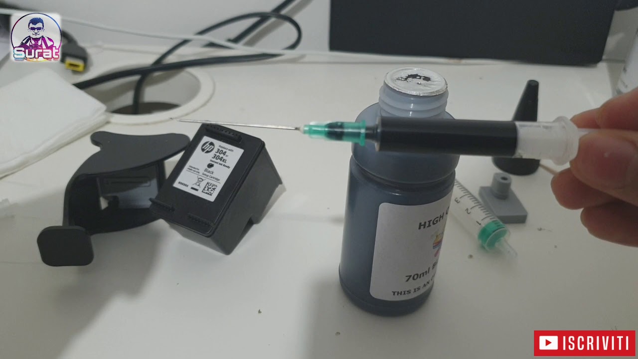 Come ricaricare una cartuccia di inchiostro nero HP