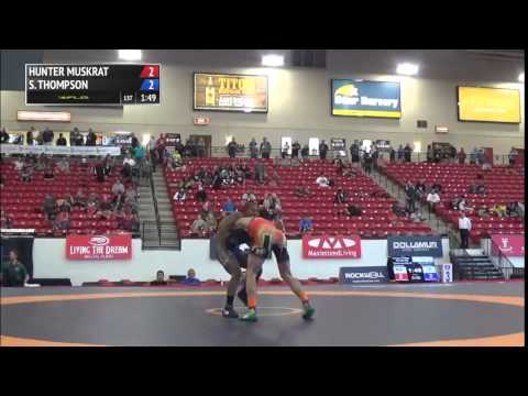 66 kg R1 - Hunter Muskrat (OKCWC) vs Santonio Thompson (Army WCAP)