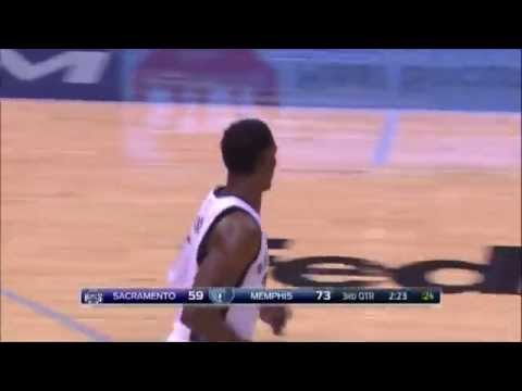 Jeff Green goes coast to coast and throws down a huge slam dunk - Kings @ Grizzlies 30-3-15