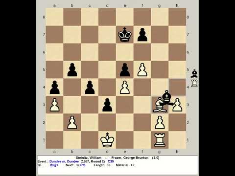 Steinitz, William vs Fraser, George Brunton | Dundee match, 1867 #chess