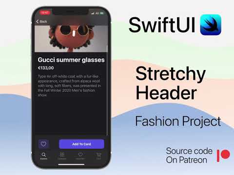 Stretchy header in swiftUI 2.0 | Fashion e-commerce project