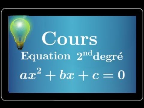 quadratic equation COURSE + advice for exercises First Specialization in mathematics - STI