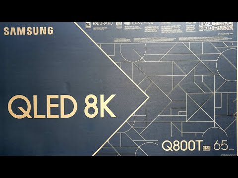 Samsung 2020 Q800T 65" 8K QLED Unboxing, Setup with 4K Demo Videos