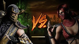 Scorpion Vs Skarlet Mortal kombat 9 #videojuegos #gameplays