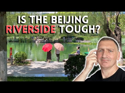 Beijing riverside is not like the violent graffiti river fronts in U.K