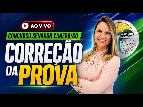 Concurso Senador Canedo: Correção da Prova