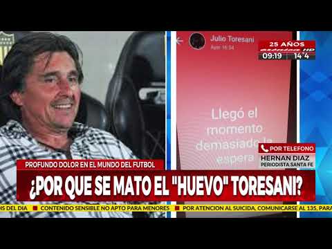Dolor por la muerte de Toresani: Haba Hernán Díaz, periodista de Santa Fe