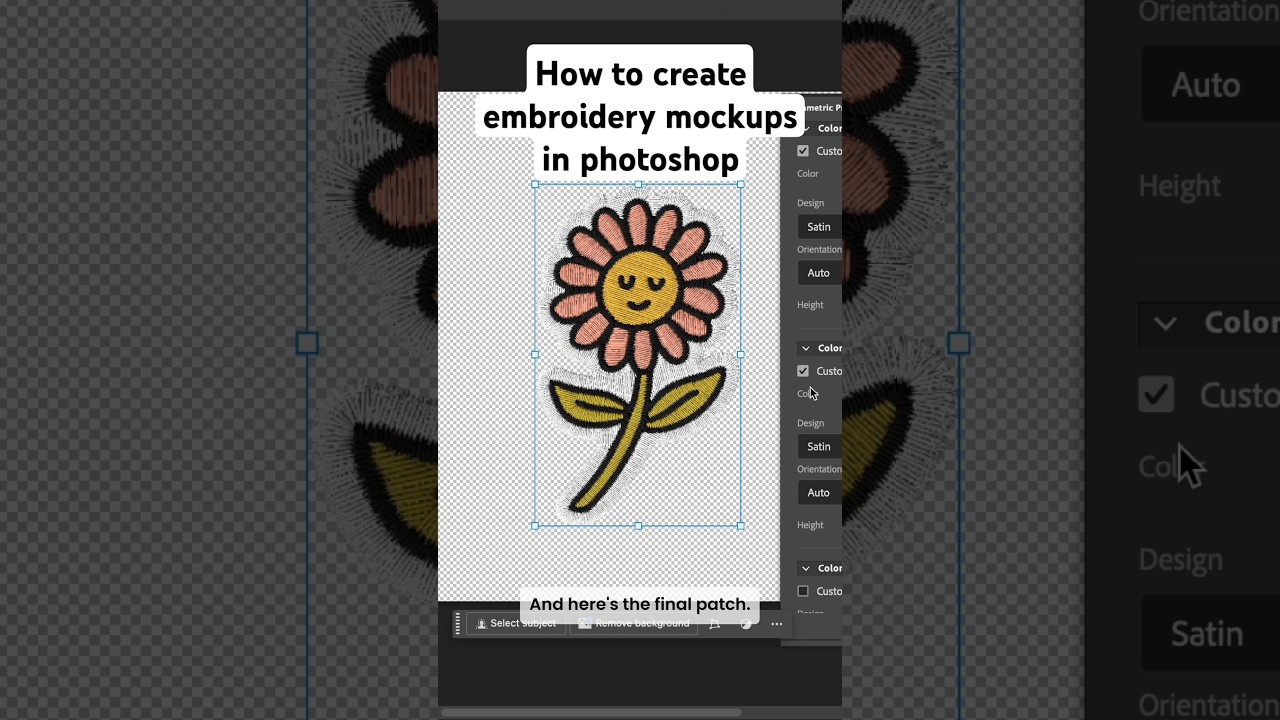 How to easily create embroidery mockups in #photoshop
