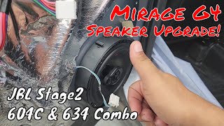 Mitsubishi Mirage G4 Lautsprecher-Upgrade selbst gemacht mit JBL Stage2 604C & 634 Autolautsprechern
