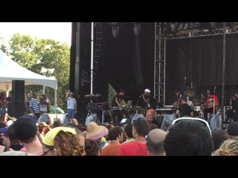 Talib Kweli with Break Science and Dave Murphy of STS9 at Camp Bisco IX
