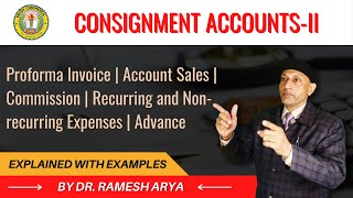 Proforma Invoice | Account Sales | Commission |  Non-Recurring  Expenses | Advance | #Dr.RameshArya