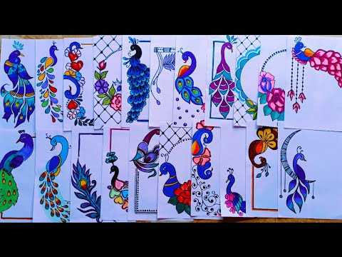20 Peacock 🦚 Border Designs/ Project Work Designs/ Front Page Design/ Holiday Project Work/ Feather🪶
