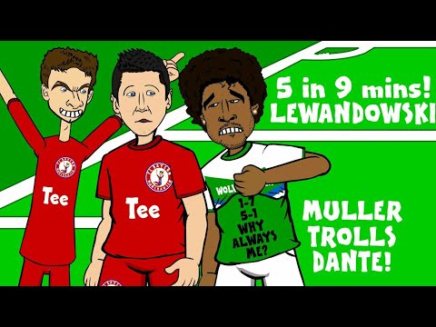 LEWANDOWSKI scores 5 goals in 9 minutes! (442oons Parody)