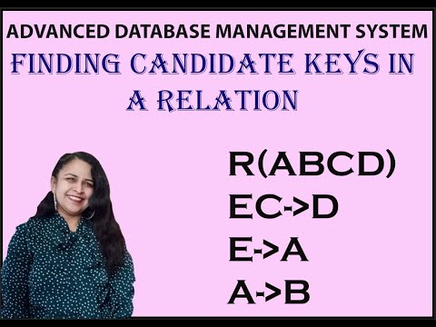 ADBMS| How to Find Candidate Keys in a Relation  |DBMS Tutorials